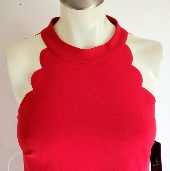 Red Scalloped Dress - Picture 4 of 5